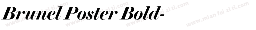 Brunel Poster Bold字体转换